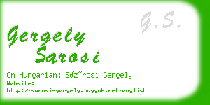 gergely sarosi business card